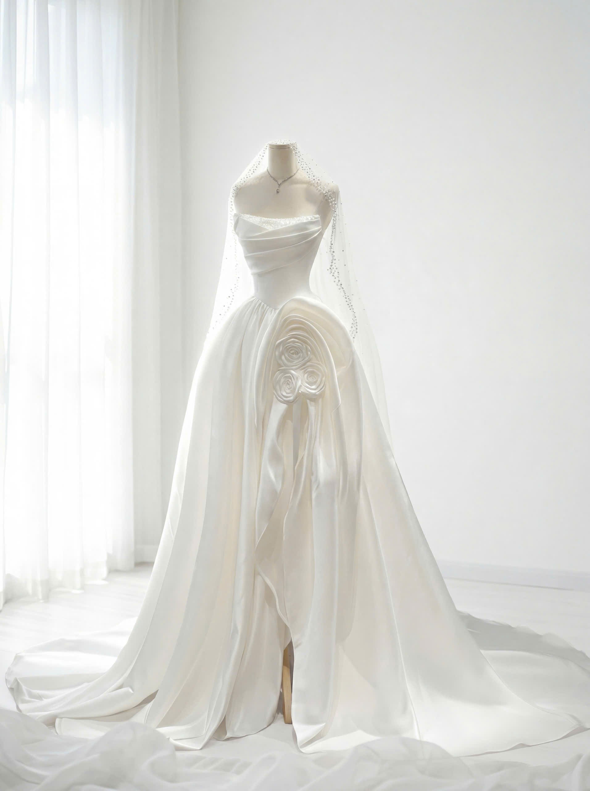 Elegant Satin Evening Dress – Slim Fit Party Dress